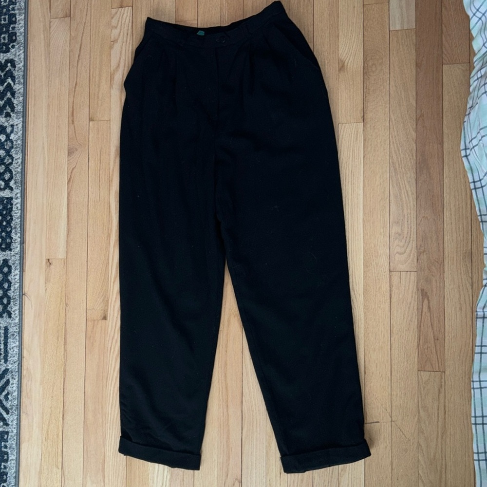 Green Label Ralph Lauren Black Wool Trousers